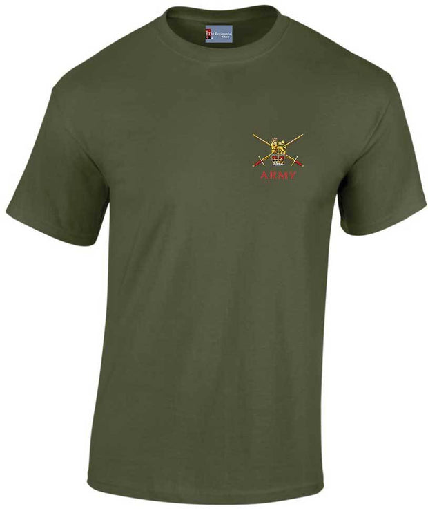 Regular Army Cotton T-shirt Clothing - T-shirt The Regimental Shop Small: 34/36" Army Green (Olive) 