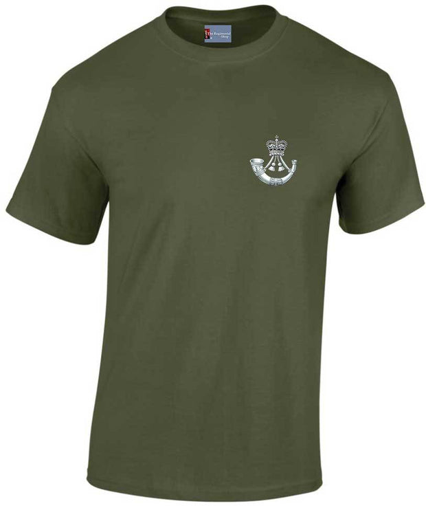 The Rifles Cotton T-shirt Clothing - T-shirt The Regimental Shop Small: 34/36" Army Green (Olive) 