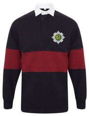 Scots Guards Panelled Rugby Shirt Clothing - Rugby Shirt - Panelled The Regimental Shop 36/38" (S) Navy/Burgundy 