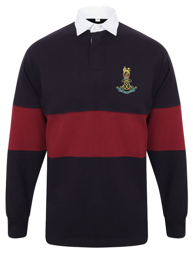Life Guards Panelled Rugby Shirt Clothing - Rugby Shirt - Panelled The Regimental Shop 36/38" (S) Navy/Burgundy 