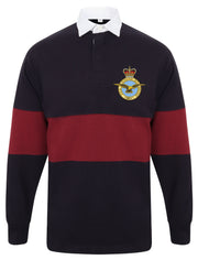RAF (Royal Air Force) Panelled Rugby Shirt Clothing - Rugby Shirt - Panelled The Regimental Shop 36/38" (S) Navy/Burgundy 