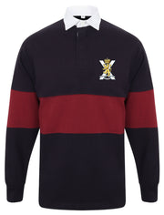 Royal Regiment of Scotland Panelled Rugby Shirt Clothing - Rugby Shirt - Panelled The Regimental Shop 36/38" (S) Navy/Burgundy 