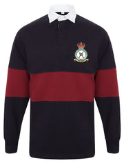 RAF Regiment Panelled Rugby Shirt Clothing - Rugby Shirt - Panelled The Regimental Shop 36/38" (S) Navy/Burgundy 