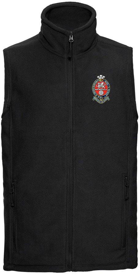 Princess of Wales's Royal Regiment Premium Outdoor Sleeveless Regimental Fleece (Gilet) Clothing - Gilet The Regimental Shop 33/35" (XS) Black 