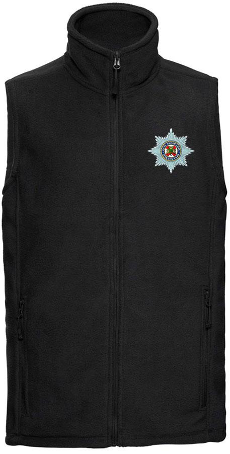 Irish Guards Premium Outdoor Sleeveless Fleece (Gilet) Clothing - Gilet The Regimental Shop 33/35" (XS) Black 