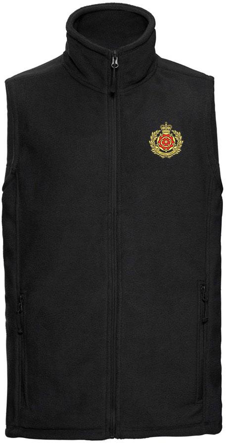 Queen's Lancashire Regiment Premium Outdoor Sleeveless Fleece (Gilet) Clothing - Gilet The Regimental Shop 33/35" (XS) Black 
