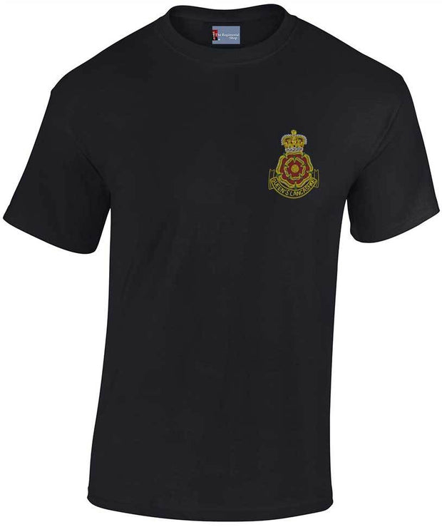 Queen's Lancashire Regiment Cotton T-shirt Clothing - T-shirt The Regimental Shop Small: 34/36" Black 