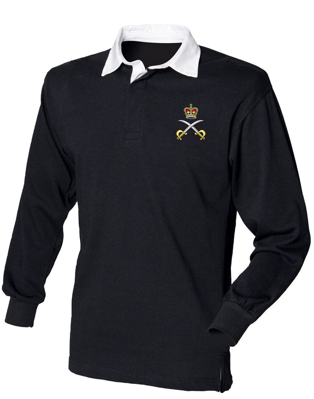 Royal Army Physical Training Corps (RAPTC) Rugby Shirt Clothing - Rugby Shirt The Regimental Shop 36" (S) Black Queen's Crown