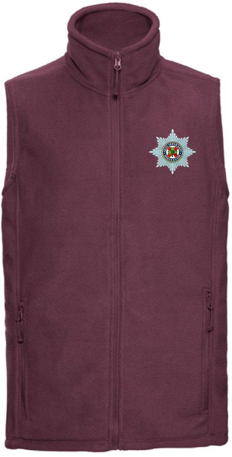 Irish Guards Premium Outdoor Sleeveless Fleece (Gilet) Clothing - Gilet The Regimental Shop 33/35" (XS) Burgundy 