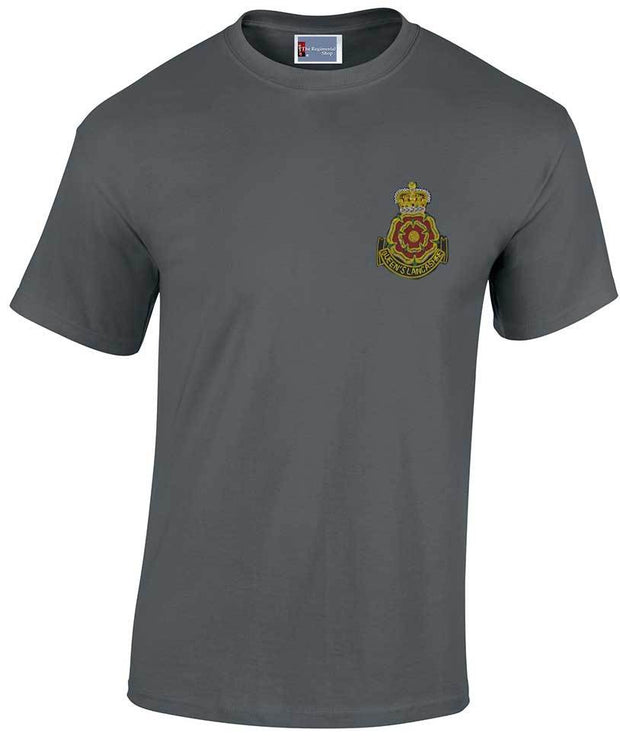 Queen's Lancashire Regiment Cotton T-shirt Clothing - T-shirt The Regimental Shop Small: 34/36" Charcoal 
