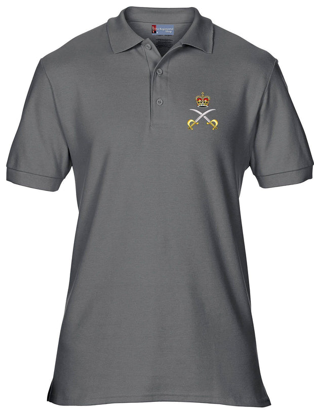 Royal Army Physical Training Corps (RAPTC) Polo Shirt Clothing - Polo Shirt The Regimental Shop 36" (S) Charcoal Queen's Crown