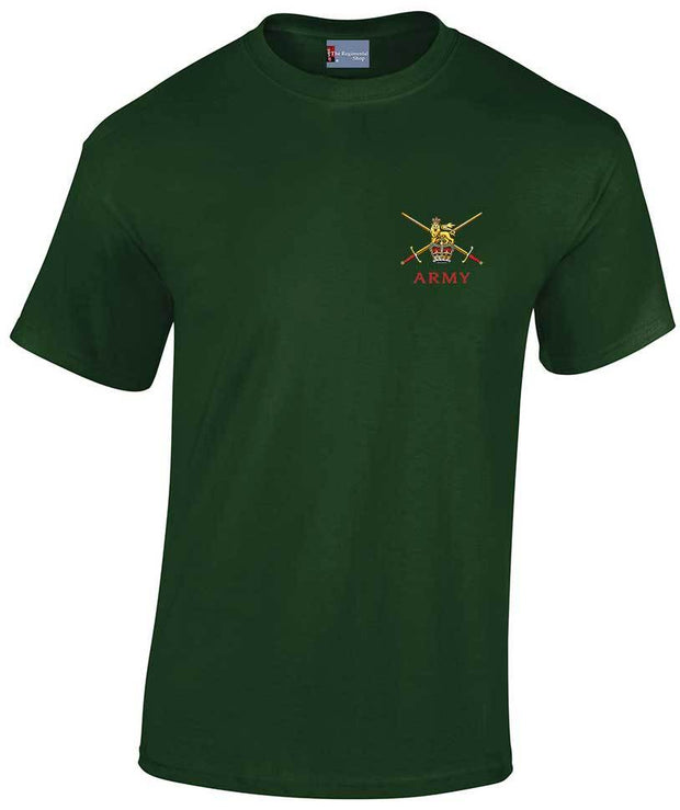 Regular Army Cotton T-shirt Clothing - T-shirt The Regimental Shop Small: 34/36" Forest Green 