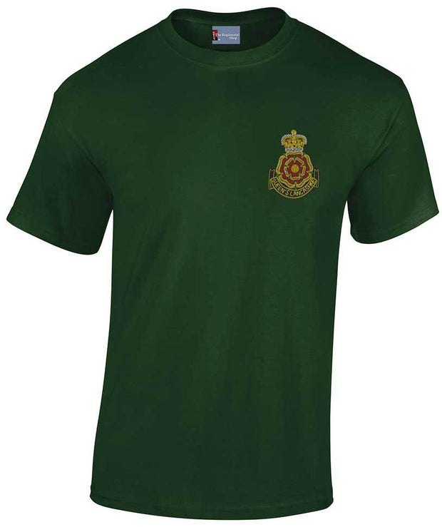 Queen's Lancashire Regiment Cotton T-shirt Clothing - T-shirt The Regimental Shop Small: 34/36" Forest Green 