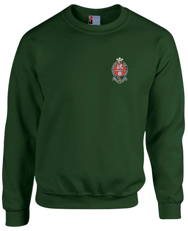 Princess of Wales's Royal Regiment Heavy Duty Sweatshirt Clothing - Sweatshirt The Regimental Shop 38/40" (M) Forest Green 