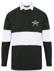 Royal Gurkha Rifles Panelled Rugby Shirt Clothing - Rugby Shirt - Panelled The Regimental Shop 36/38" (S) Bottle Green/White 