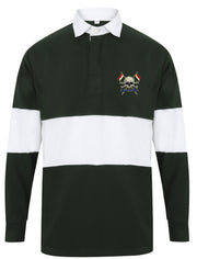 Royal Lancers Panelled Rugby Shirt Clothing - Rugby Shirt - Panelled The Regimental Shop 36/38" (S) Bottle Green/White 