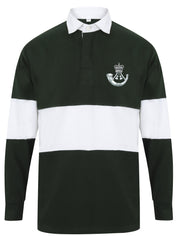 Rifles Panelled Rugby Shirt Clothing - Rugby Shirt - Panelled The Regimental Shop 36/38" (S) Bottle Green/White 