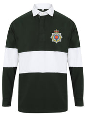 Royal Corps of Transport Panelled Rugby Shirt Clothing - Rugby Shirt - Panelled The Regimental Shop 36/38" (S) Bottle Green/White 