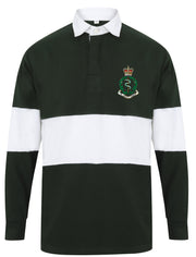 RAMC Panelled Rugby Shirt Clothing - Rugby Shirt - Panelled The Regimental Shop 36/38" (S) Bottle Green/White 