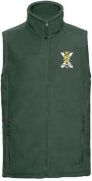 Royal Regiment of Scotland Premium Outdoor Sleeveless Fleece (Gilet) Clothing - Gilet The Regimental Shop 33/35" (XS) Bottle Green 