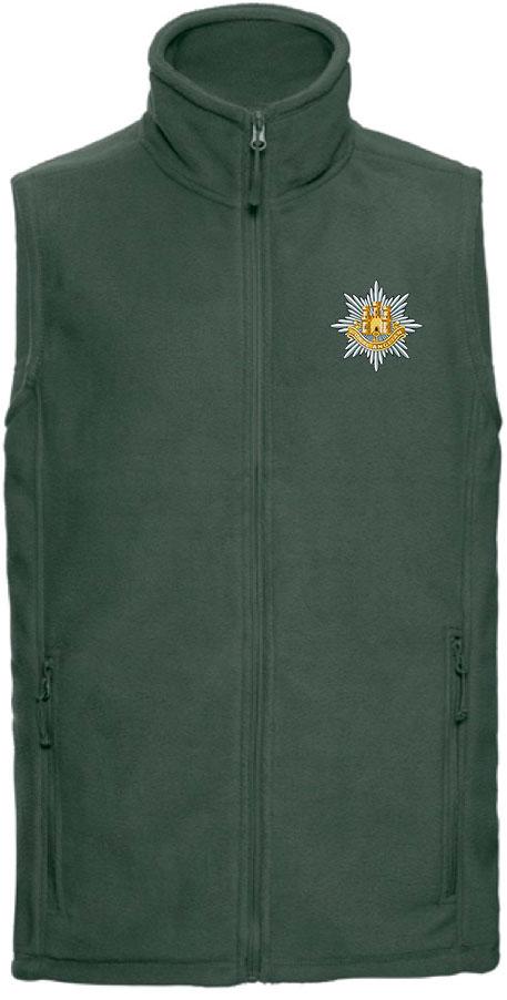 Royal Anglian Regiment Premium Outdoor Sleeveless Fleece (Gilet) Clothing - Gilet The Regimental Shop 33/35" (XS) Bottle Green 