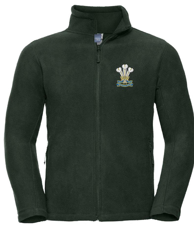Royal Welsh Premium Regimental Outdoor Fleece Clothing - Fleece The Regimental Shop 33/35" (XS) Bottle Green 