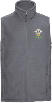 Royal Welsh Regiment Premium Outdoor Sleeveless Fleece (Gilet) Clothing - Gilet The Regimental Shop 33/35" (XS) Convoy Grey 