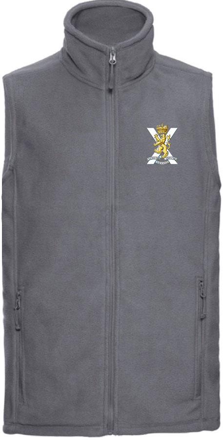 Royal Regiment of Scotland Premium Outdoor Sleeveless Fleece (Gilet) Clothing - Gilet The Regimental Shop 33/35" (XS) Convoy Grey 