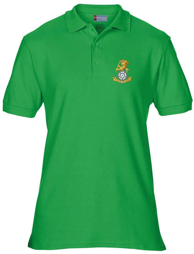 The Royal Yorkshire Regiment Polo Shirt Clothing - Polo Shirt The Regimental Shop 42" (L) Kelly Green 