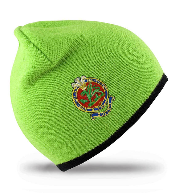 Queen's Regiment Beanie Hat Clothing - Beanie The Regimental Shop Lime/Black one size fits all 