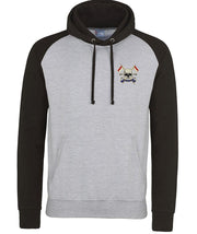 The Royal Lancers Premium Baseball Hoodie Clothing - Hoodie The Regimental Shop S (36") Light Grey/Black 