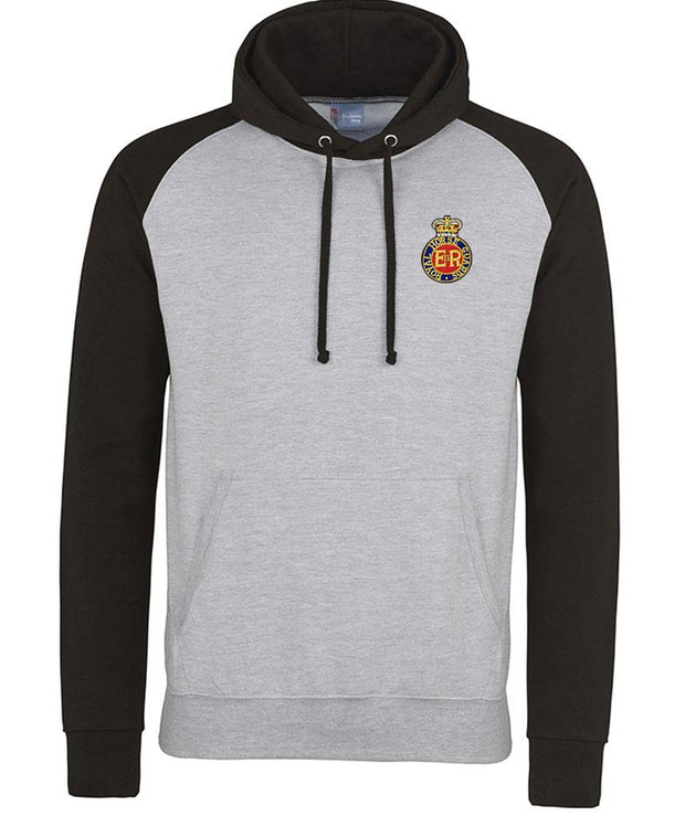Royal Horse Guards Regiment Premium Baseball Hoodie Clothing - Hoodie The Regimental Shop S (36") Light Grey/Black 