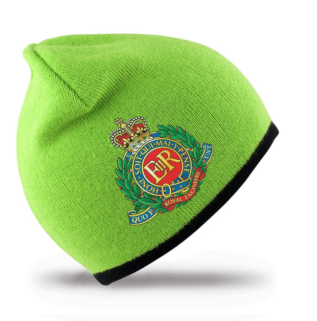 Royal Engineers Regimental Beanie Hat Clothing - Beanie The Regimental Shop Lime/Black one size fits all 