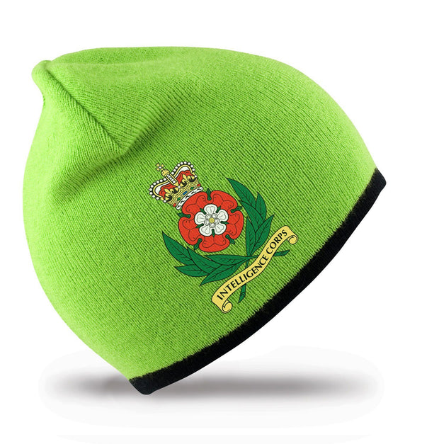 Intelligence Corps Regimental Beanie Hat Clothing - Beanie The Regimental Shop Lime/Black one size fits all 