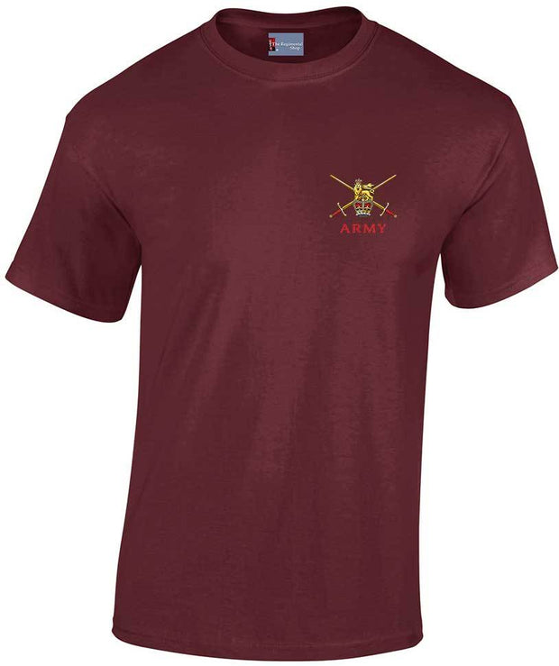 Regular Army Cotton T-shirt Clothing - T-shirt The Regimental Shop Small: 34/36" Maroon 