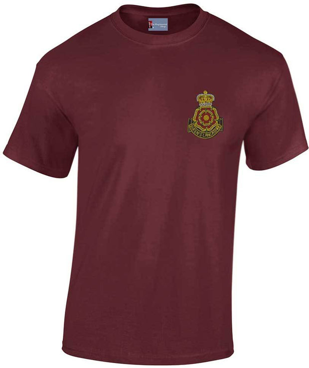 Queen's Lancashire Regiment Cotton T-shirt Clothing - T-shirt The Regimental Shop Small: 34/36" Maroon 