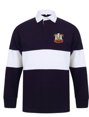 Devonshire and Dorset Regiment Panelled Rugby Shirt Clothing - Rugby Shirt - Panelled The Regimental Shop 36/38" (S) Navy/White 