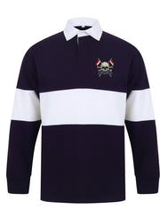 Royal Lancers Panelled Rugby Shirt Clothing - Rugby Shirt - Panelled The Regimental Shop 36/38" (S) Navy/White 