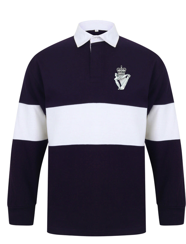 Royal Irish Regiment Panelled Rugby Shirt Clothing - Rugby Shirt - Panelled The Regimental Shop 36/38" (S) Navy/White 