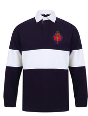 Welsh Guards Panelled Rugby Shirt Clothing - Rugby Shirt - Panelled The Regimental Shop 36/38" (S) Navy/White 