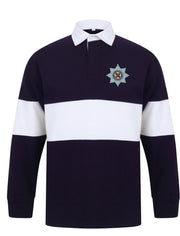 Irish Guards Panelled Rugby Shirt Clothing - Rugby Shirt - Panelled The Regimental Shop 36/38" (S) Navy/White 