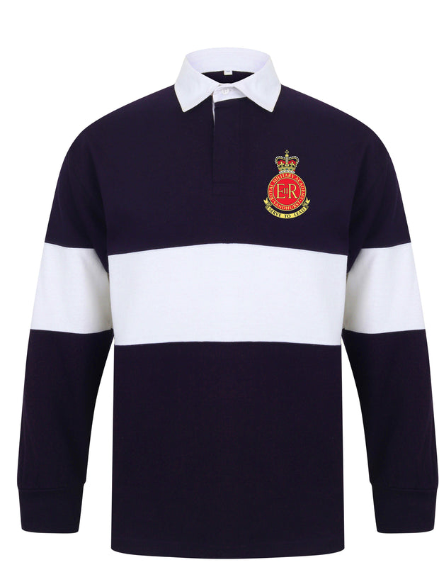 Sandhurst Panelled Rugby Shirt Clothing - Rugby Shirt - Panelled The Regimental Shop 36/38" (S) Navy/White 