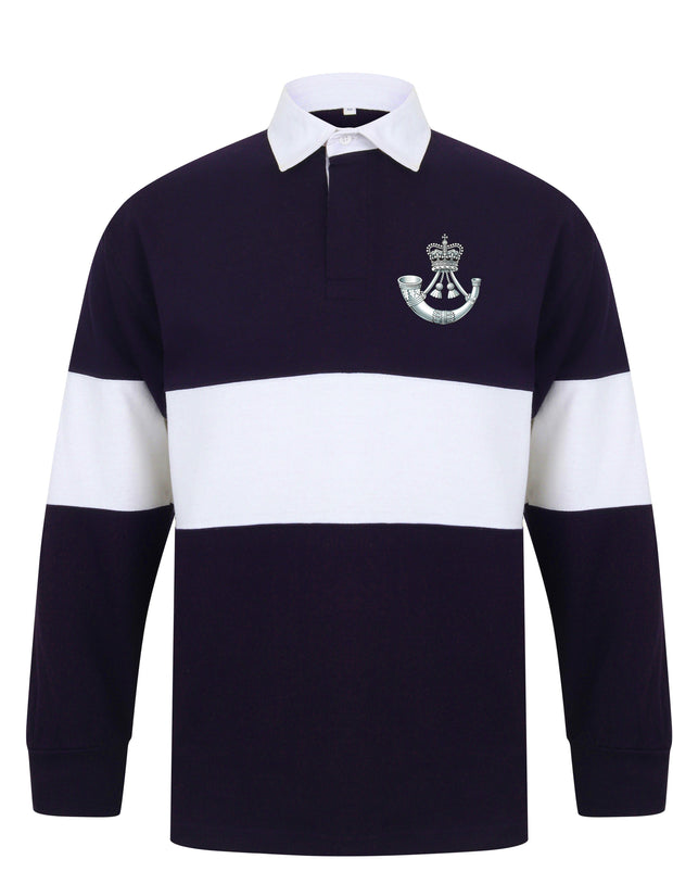 Rifles Panelled Rugby Shirt Clothing - Rugby Shirt - Panelled The Regimental Shop 36/38" (S) Navy/White 