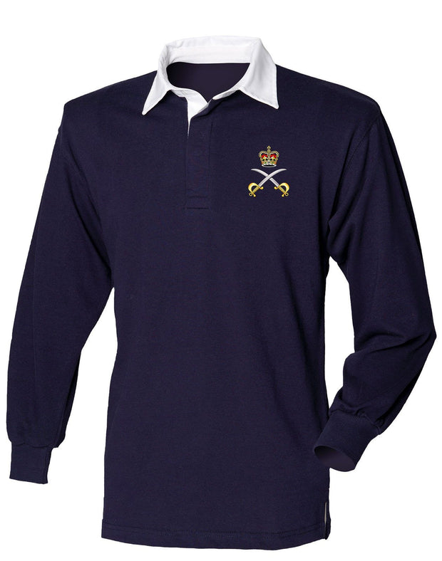 Royal Army Physical Training Corps (RAPTC) Rugby Shirt Clothing - Rugby Shirt The Regimental Shop 36" (S) Navy Queen's Crown