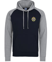 Royal Logistic Corps Premium Baseball Hoodie Clothing - Hoodie The Regimental Shop S (36") Navy/Light Grey 
