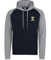Royal Regiment of Scotland Premium Baseball Hoodie Clothing - Hoodie The Regimental Shop S (36") Navy/Light Grey 