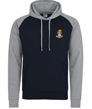 The Royal Yorkshire Regiment Premium Baseball Hoodie Clothing - Hoodie The Regimental Shop S (36") Navy/Light Grey 