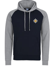 Royal Dragoon Guards Regiment Premium Baseball Hoodie Clothing - Hoodie The Regimental Shop S (36") Navy/Light Grey 