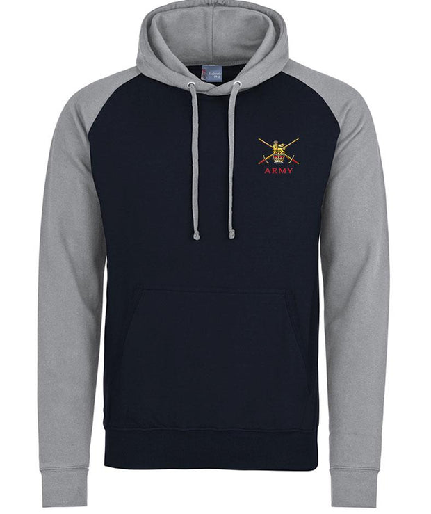 Regular Army Premium Baseball Hoodie Clothing - Hoodie The Regimental Shop S (36") Navy/Light Grey 