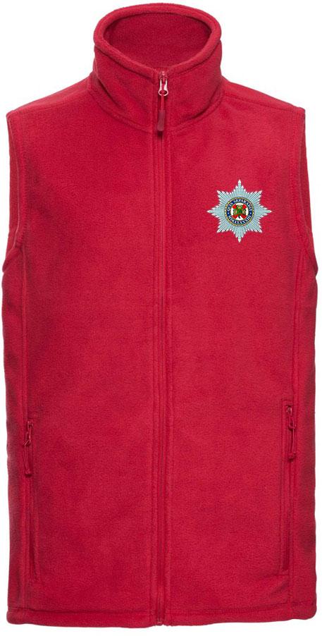 Irish Guards Premium Outdoor Sleeveless Fleece (Gilet) Clothing - Gilet The Regimental Shop 33/35" (XS) Red 
